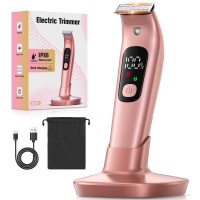 Rolgno Electric Razor for Women, [IPX6 Waterproof & Skin-Friendly] Lady Shaver Body Trimmer, Rechargeable Ladies Hair Remover with USB Charge Dock, for Face, Legs, Arms, Travel Lock, Wet and Dry