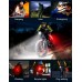 Rolgno Bike Lights Front And Back, [8+7 Lighting Modes] & [Sturdy Aluminum Alloy] Super Bright LED Bicycle Lights, USB Rechargeable & IP65 Waterproof Bike Light Set for Mountain, Night Riding Full HD