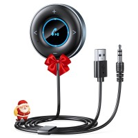 Rolgno Ricevitore Bluetooth 5.3, [Plug and Play] Bluetooth Auto con Jack AUX da 3,5 mm, Supporta Chiamate in Vivavoce, Doppia Connessione, Musica Hi-Fi, Adatto per Stereo/Altoparlanti/Cuffie Cablate