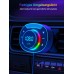 Rolgno Bluetooth Adapter Car, FM Transmitter Car Bluetooth 5.3, QC3.0 & PD30W Car Charger, Handsfree & Bass Amplifier, Colour Changing Breathing Lights, Air Outlet, Supports AUX Output