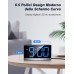 Rolgno Sveglia Digitale da Comodino, Sveglia Smart con Numeri LED Blu, Snooze Orologio Alarm Clock & Modo Notturno, 5 Livelli di Luminosità & Volume, 3 Toni di Allarme, Alimentazione USB, 12/24 Ore