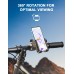 Rolgno Bike Phone Holder, [Unobstructed Lens] Universal Motorcycle Phone Mount, [Super Sturdy] Phone Holder for Bike, Compatible with iPhone 15/14 Pro Max/S23 Ultra and More 4.7”-7” Cell Phones