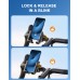 Rolgno Bike Phone Holder, [Unobstructed Lens] Universal Motorcycle Phone Mount, [Super Sturdy] Phone Holder for Bike, Compatible with iPhone 15/14 Pro Max/S23 Ultra and More 4.7”-7” Cell Phones